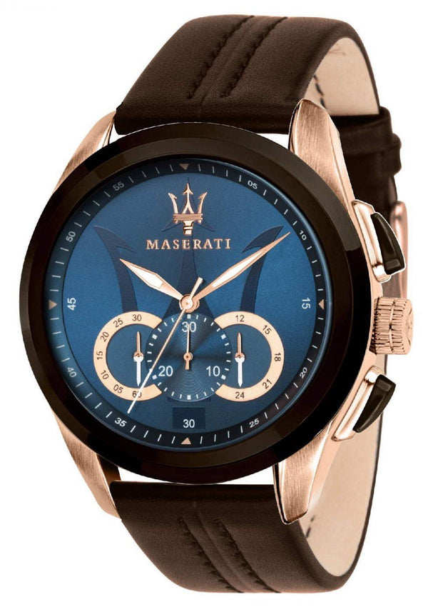Maserati Traguardo Chronograph Quartz R8871612024 Men's Watch-Branded Watches-Blue-JadeMoghul Inc.