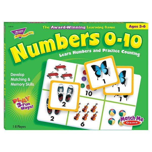 MATCH ME GAME NUMBERS AGES 3 & UP-Learning Materials-JadeMoghul Inc.