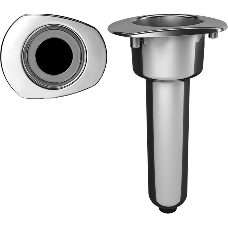 Mate Series Elite Screwless Stainless Steel 0 Rod Cup Holder - Drain - Oval Top [C2000DS]-Rod Holders-JadeMoghul Inc.