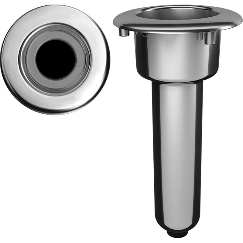 Mate Series Elite Screwless Stainless Steel 0 Rod Cup Holder - Drain - Round Top [C1000DS]-Rod Holders-JadeMoghul Inc.