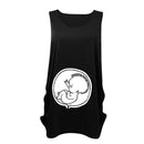 Maternity Comfortable Sleeveless Printed Top-black-M-JadeMoghul Inc.