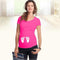 Maternity Cute Printed Short Sleeved Tshirt Top-pink baby feet-L-JadeMoghul Inc.