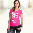 Maternity Cute Printed Short Sleeved Tshirt Top-pink skeleton-L-JadeMoghul Inc.