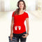 Maternity Cute Printed Short Sleeved Tshirt Top-red baby feet-L-JadeMoghul Inc.