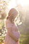 Maternity Dress - Short Sleeve Stretch Cotton Pregnancy Dress-Pink-L-JadeMoghul Inc.