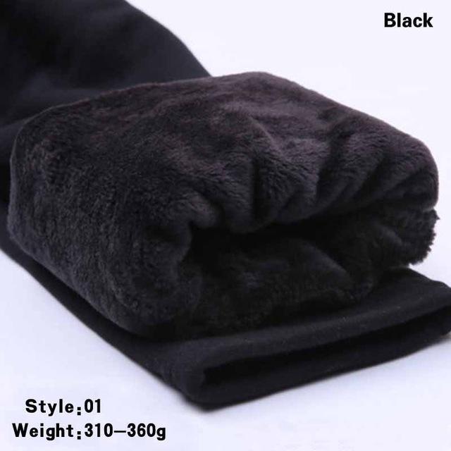 Maternity Warm Pants With Soft Fur Lining-Black style01-L-JadeMoghul Inc.