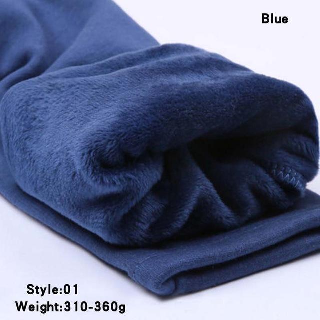 Maternity Warm Pants With Soft Fur Lining-Blue style01-L-JadeMoghul Inc.