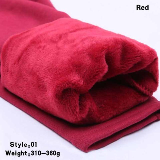 Maternity Warm Pants With Soft Fur Lining-Red style01-L-JadeMoghul Inc.