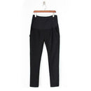 Maternity Warm Sweatpants With Elastic Waistband Tummy Support-Black-XL-JadeMoghul Inc.