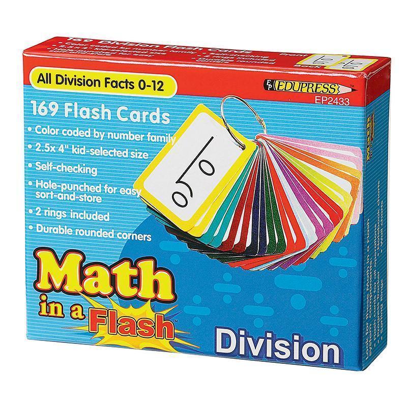 MATH IN A FLASH DIVISION FLASH CARD-Learning Materials-JadeMoghul Inc.