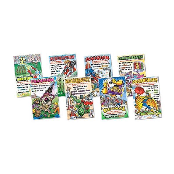 MATH SUPERHEROES BULLETIN BOARD SET-Learning Materials-JadeMoghul Inc.