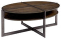 Matilda Contemporary Coffee Table, Dark Oak-Coffee Tables-Dark Oak-Metal Wood Veneer & Others-JadeMoghul Inc.