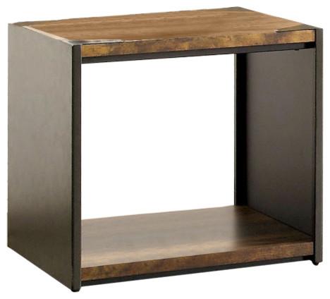 Matte Black End Table-End Tables-Matte Black-Faux Wood Veneer-Matte Black-JadeMoghul Inc.