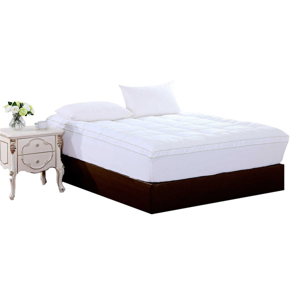 Mattresses Mattress Sale - 17" Square Quilted Accent Queen Piping Mattress Pad With Fitted Cover HomeRoots