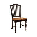 Mayville Cottage Side Chair, Black & Antique Oak Finsh, Set Of 2-Armchairs and Accent Chairs-Black, Antique Oak-Wood-JadeMoghul Inc.