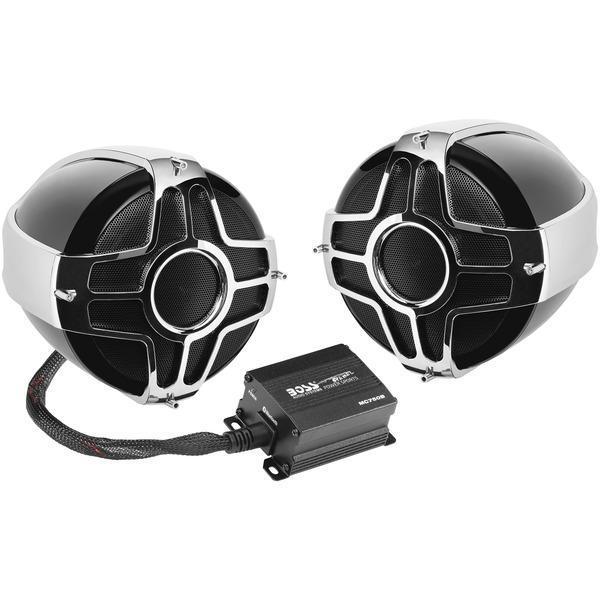 MC750B 4" 1,000-Watt Max All-Terrain Speaker & Amp System with Bluetooth(R)-Motorcycle & ATV Audio Package-JadeMoghul Inc.