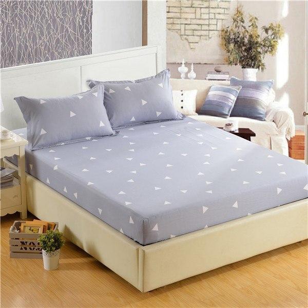 Mecerock 2017 New 3pcs 100% Polyester Fitted Sheet Set Mattress Cover Pillowcases Four Corners With Elastic Band Bed Sheet-xuanseqiuye-80X200cm set A-JadeMoghul Inc.