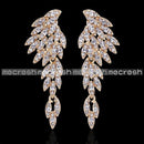 Mecresh 5 Colors Crystal Long Earrings for Women Eagle Silver Color Bridal Wedding Earrings Fashion Jewelry 2017 EH209-Gold-JadeMoghul Inc.