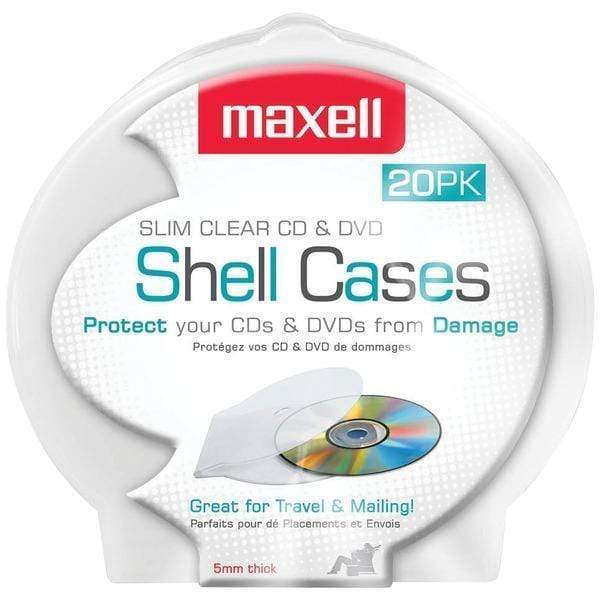 Slim CD/DVD Shell Cases, 20 pk (Clear)
