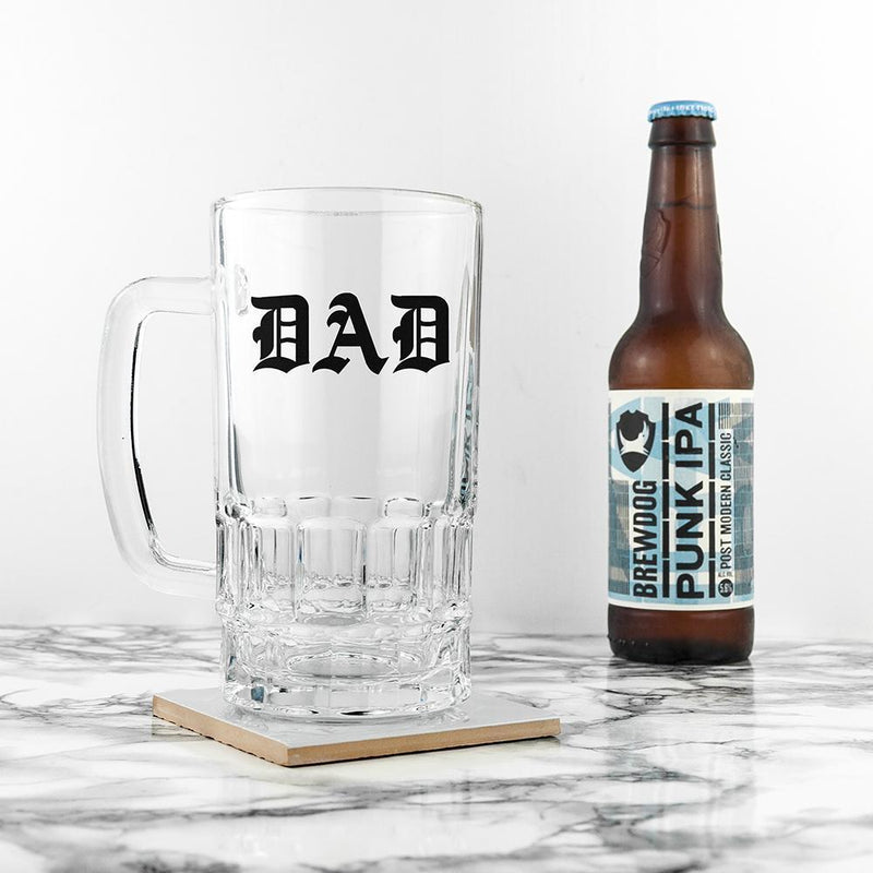 Smart Glasses Medieval Text Monogram Beer Glass Tankard