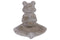 Meditating Frog Figurine In Namaskara Position with Candle Holder, Gray-Animal Statues-Gray-Cement-Concrete Finish-JadeMoghul Inc.