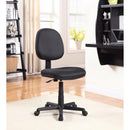 Medium Back Adjustable Office Chair, Black-Desks and Hutches-BLACK-FABRIC-JadeMoghul Inc.