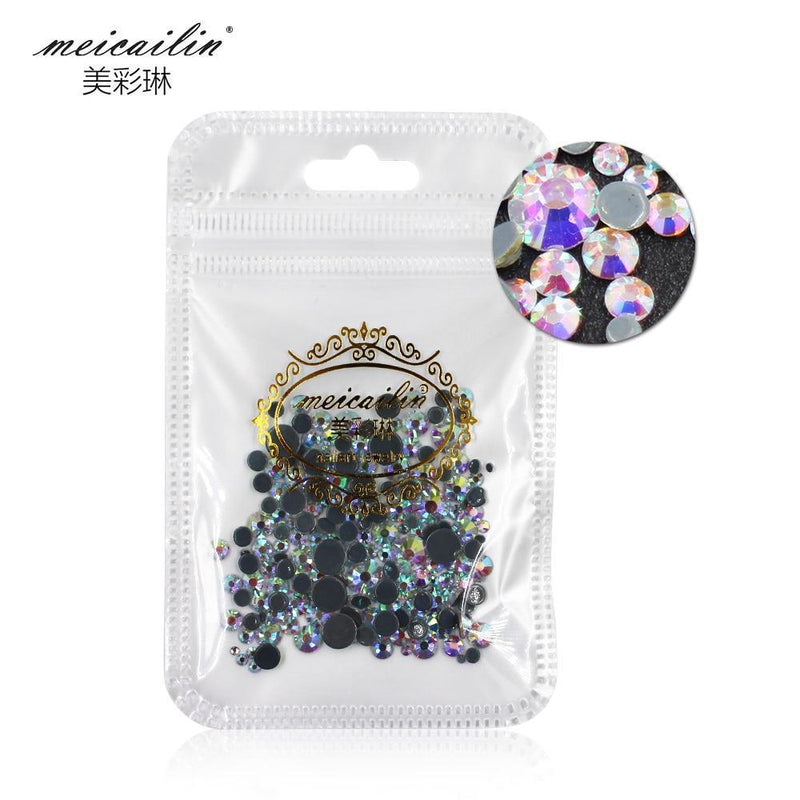 Meicailin 5g Nail Art AB Color HotFix Rhinestone Crystal AB Color DIY Flatback Nail Rhinestones Decoration Crystal Stones-1-JadeMoghul Inc.