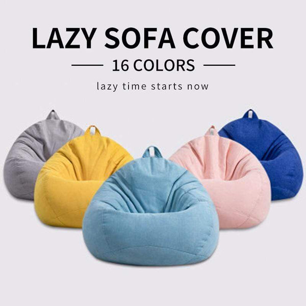 Meijuner Lazy Sofa Cover Solid Chair Covers without Filler/Inner Bean Bag Pouf Puff Couch Tatami Living Room Furniture Cover AExp