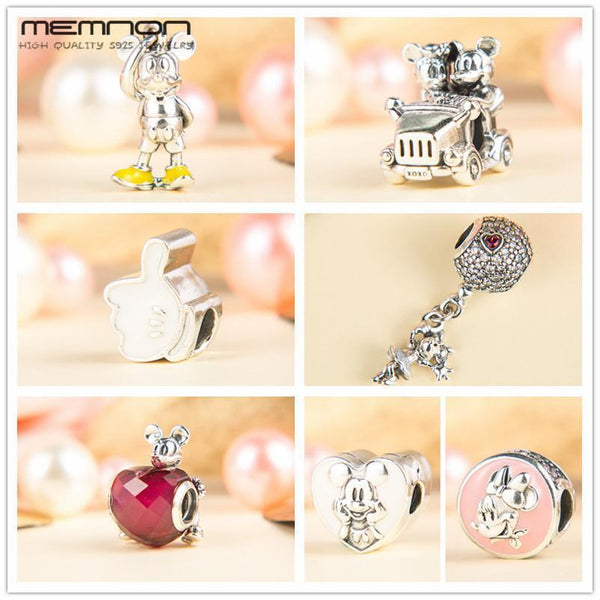 Memnon 2018 cartoon collection Vintage Car charms with heart 925 sterling silver animals beads fit bracelets necklace DIY DS103-DS103-JadeMoghul Inc.