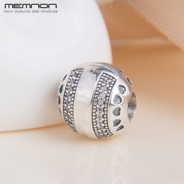 Memnon autumn collection round charms 925 sterling silver jewelry clip bead fit charm bracelet diy for women fashion accessories-silver-JadeMoghul Inc.