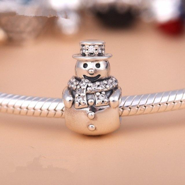 Memnon winter collection charms 925 sterling silver fine jewelry Snowman Santa beads fit bracelets DIY gift for Christmas BE413-BE418-JadeMoghul Inc.