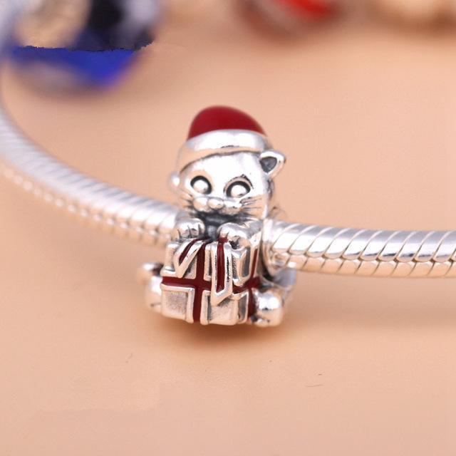 Memnon winter collection charms 925 sterling silver fine jewelry Snowman Santa beads fit bracelets DIY gift for Christmas BE413-BE424-JadeMoghul Inc.
