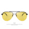 Men 100% Polarized Aluminum Alloy Frame Sunglasses-C06 Black Yellow-JadeMoghul Inc.