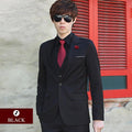 Men 3-pieces Slim Fit Suit-1 black-S-JadeMoghul Inc.