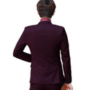 Men 3-pieces Slim Fit Suit-2 violet-S-JadeMoghul Inc.