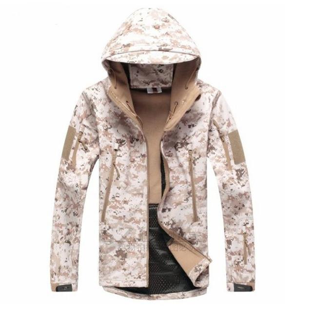 Men Army Camouflage Military Tactical Jackets / Waterproof Windbreaker Raincoat-Desert-S-China-JadeMoghul Inc.