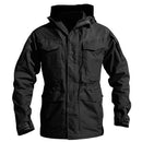 Men Army Waterproof Coat / Hooded Military Field Jacket-Black-S-JadeMoghul Inc.