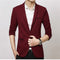 Men Blazer / Slim Fit Men Suit Jacket-red wine-XL-JadeMoghul Inc.