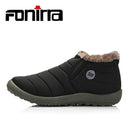 Men Boots Solid Color Warming Fabric Slip-on Ankle Boots for Male Winter Outdoor Shoes Plus size 38-48 261-Black-6.5-JadeMoghul Inc.