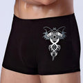 Men Boxer Short / Mid-Waist Breathable Underwear-U1SL Black-L-JadeMoghul Inc.