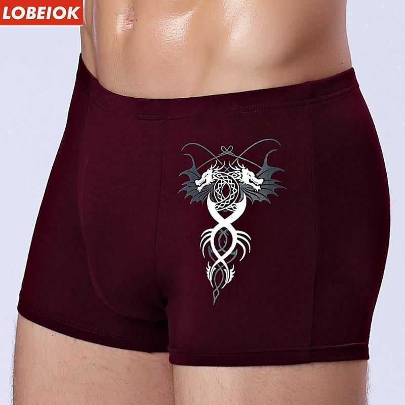 Men Boxer Short / Mid-Waist Breathable Underwear-U1SL Purple-L-JadeMoghul Inc.