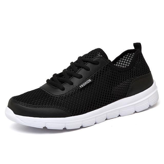 Men Breathable Casual Shoes / Lace Up High Quality Shoes-Black-4.5-JadeMoghul Inc.