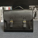 Men Briefcase - PU Leather Men's Messenger Bag Male Laptop Bag Men Business Travel Bag-Black-JadeMoghul Inc.