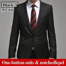 Men Business Suit / Slim Fit Formal Suit-Black3-XS-JadeMoghul Inc.