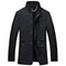 Men Business Wool Coat - Casual Wool Blend Jacket-Black-XL-JadeMoghul Inc.