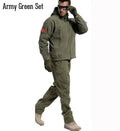 Men Camouflage Jacket Set / Men Army Waterproof Warm Clothes / Military Fleece Windbreaker Suit-Army Green-XS-JadeMoghul Inc.