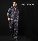 Men Camouflage Jacket Set / Men Army Waterproof Warm Clothes / Military Fleece Windbreaker Suit-Black Snake-XS-JadeMoghul Inc.