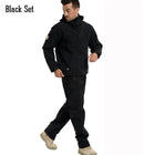 Men Camouflage Jacket Set / Men Army Waterproof Warm Clothes / Military Fleece Windbreaker Suit-Black-XS-JadeMoghul Inc.