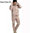 Men Camouflage Jacket Set / Men Army Waterproof Warm Clothes / Military Fleece Windbreaker Suit-Camo Desert-XS-JadeMoghul Inc.