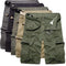 Men Canvas Belt Military Cargo Shorts-Soil ArmyGreen-34-JadeMoghul Inc.